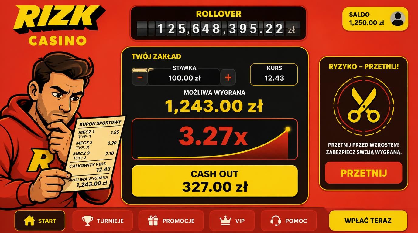 Interfejs Cash Out z rolloverem i kontrakcją ryzyka